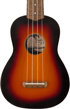 Fender Venice Soprano Uke, Walnut Fingerboard, 2-Color Sunburst