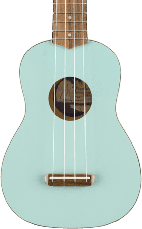 Fender Venice Soprano Uke, Walnut Fingerboard, Daphne Blue