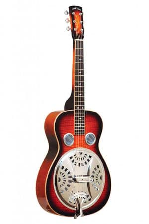 Gold Tone PBS M Mahogany Square Neck Resonator with Case