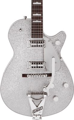 Gretsch G6129t-89 Vintage Select '89 Sparkle Jet With Bigsby, Silver Sparkle