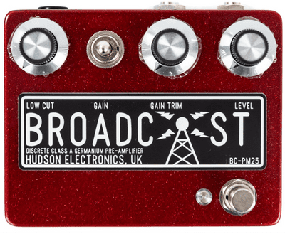 Hudson Broadcast PM25 Red Sparkle Class-A Germanium Preamp Pedal