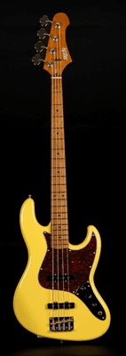 JET JJB300 Bass Guitar - Vintage Yellow