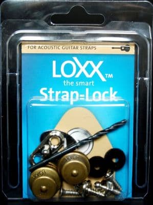 Loxx Acoustic Strap Locks - Antique Brass