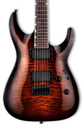 LTD MH-200HT/QM DARK BROWN SUNBURST