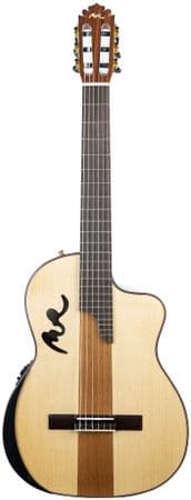 Manuel Rodriguez Cafe Cortado Curly Walnut Electro Classical