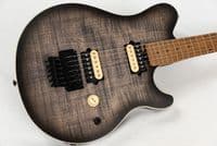 Music Man Axis Charcoal Cloud Flame Guitar Satin, Roasted Neck