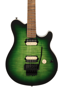 Music Man Axis - Matcha Flame Top - Roasted Figured, Black Hardware