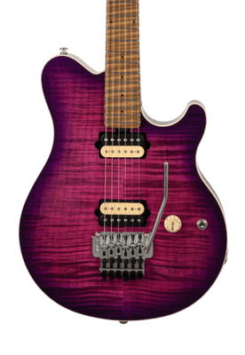 Music Man Axis - Olallieberry Flame Top - Roasted Figured Maple Neck/Fretboard - Chrome Hardware