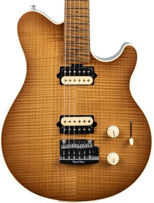 Music Man Axis Super Sport Honey Pot Flame Top with Roasted Neck
