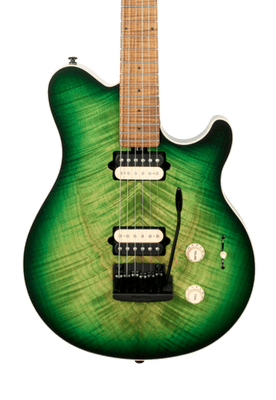 Music Man Axis Super Sport - Trem - Matcha Flame Top Black Hardware