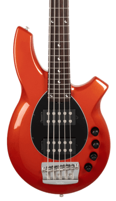 Music Man Bongo 5 HH - Blood Orange - Rosewood - Black PG - Chrome Hardware