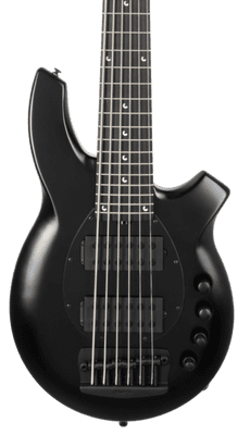 Music Man Bongo Bongo 6 HH - Stealth Black - Ebony - Matte Black PG - Black Hardware