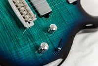 Music Man Luke 4 Maple Top, Blue Dream, Roasted Figured Neck