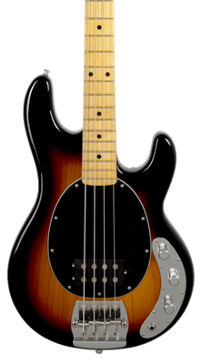 Music Man Retro '70s StingRay Bass - Vintage Sunburst - Maple - Black PG - Chrome