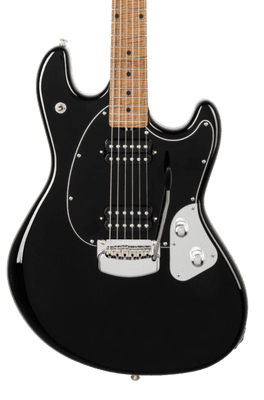 Music Man StingRay RS Guitar - Figured Roasted Maple/Maple - Black PG - Chrome Hardware