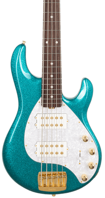 Music Man StingRay Special 5 HH - Ocean Sparkle - Roasted Maple/Rosewood - Matching Headstock