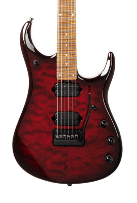 Musicman JP15 - Red Tide Quilt - Figured Roasted Maple/Maple - No Pickguard