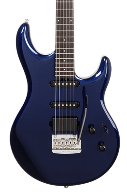 Musicman Luke 4 - HSS - Butane Blue - Roasted Figured Maple/Rosewood - Chrome Hardware