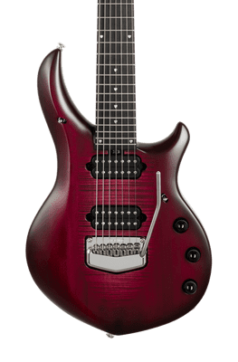 Musicman Majesty 7 String - Amaranth Red - Ebony - No Pickguard - Chrome Hardware