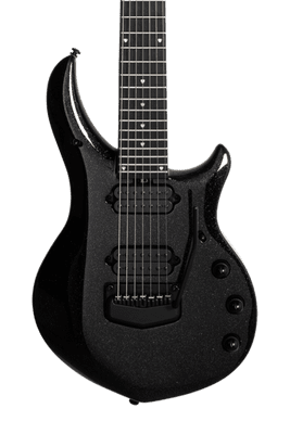 Musicman Majesty 7 String - Black Frosting - Ebony - No Pickguard - Black Hardware