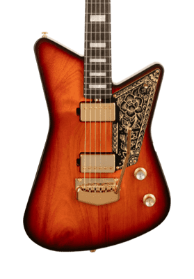 Musicman Mariposa - Sahara Sunset Roasted Maple Neck Ebony Fretboard Black Pickguard