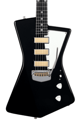 Musicman St. Vincent Goldie - Silk Charmeuse - Ebony - Parchment Pickguard