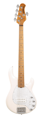 Musicman StingRay Special 5 HH - Dazzler - Roasted Maple/Maple - White Pearloid PG - Chrome