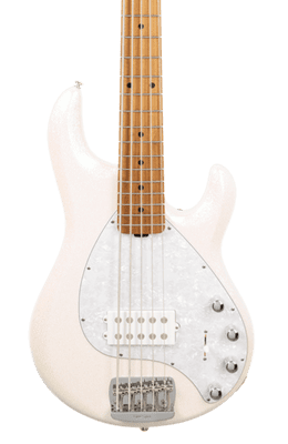Musicman StingRay Special 5 HH - Dazzler - Roasted Maple/Maple - White Pearloid PG - Chrome