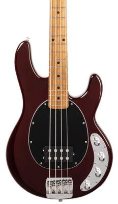 Musicman StingRay Special - Translucent Oxblood - Roasted Maple/Maple - Black PG - Chrome