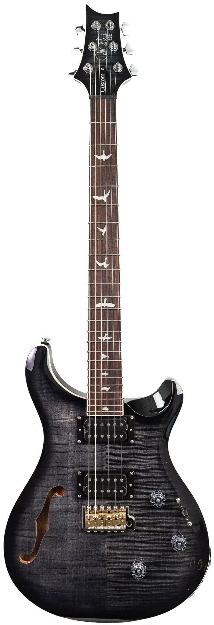 PRS SE Custom 24 Semi Hollow Piezo Charcoal Burst