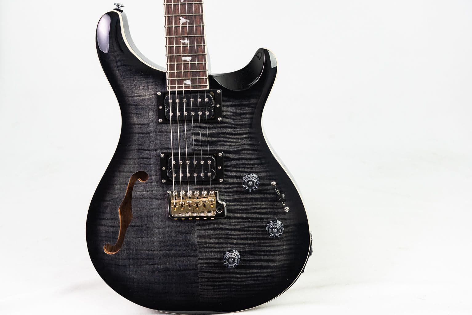 PRS SE Custom 24 Semi Hollow Piezo Charcoal Burst