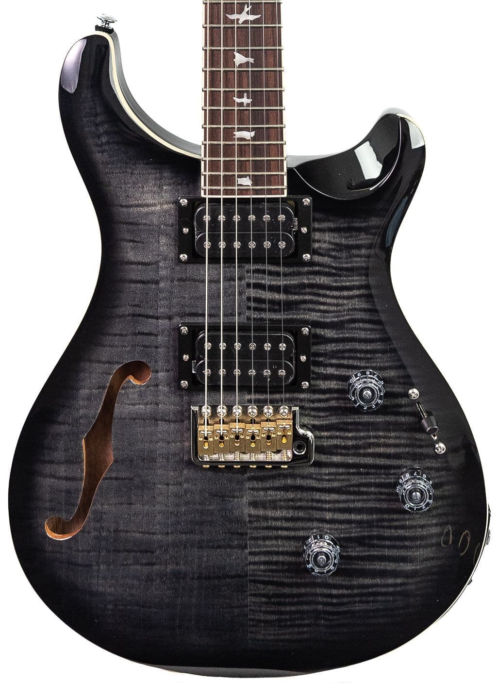 PRS SE Custom 24 Semi Hollow Piezo Charcoal Burst