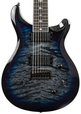 PRS SE Mark Holcomb SVN 7 String, Hand-Signed, Blue Burst, Inc Gigbag