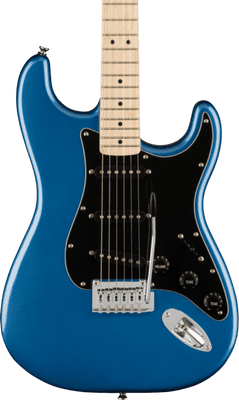Squier Affinity Series Stratocaster, Maple Fingerboard, Black Pickguard, Lake Placid Blue