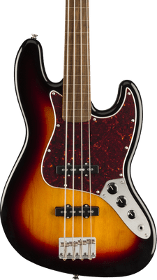 Squier Classic Vibe '60s Jazz Bass Fretless, Laurel ,3-Color Sunburst