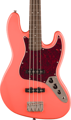Squier Classic Vibe '60s Jazz Bass, Laurel , Tortoishell Pickguard, Tahitian Coral
