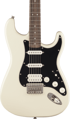 Squier Classic Vibe '70s Stratocaster HT HSS, Laurel, Black Pickguard, Olympic White