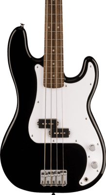 Squier Sonic Precision Bass, Laurel Fingerboard, White Pickguard, Black