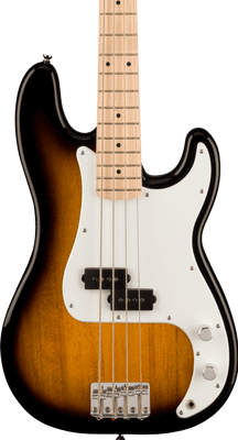 Squier Sonic Precision Bass, Maple Fingerboard, White Pickguard, 2-color Sunburst