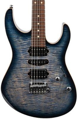 Suhr Modern Plus, Faded Trans Whale Blue Burst, Pau Ferro, Gotoh 510, HSH