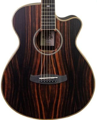 Tanglewood TRU4CEAE Reunion Pro Super Folk Cutaway, Spruce/Figured Ebony