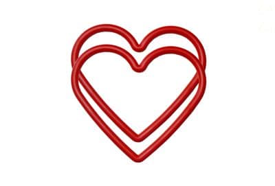 1 Pair of 15cm x 11cm Large Heart Shape RED Plastic Bag Purse Handles. S7834