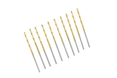 10 x Titanium Coated H.S.S. Drill Bits NUMBER