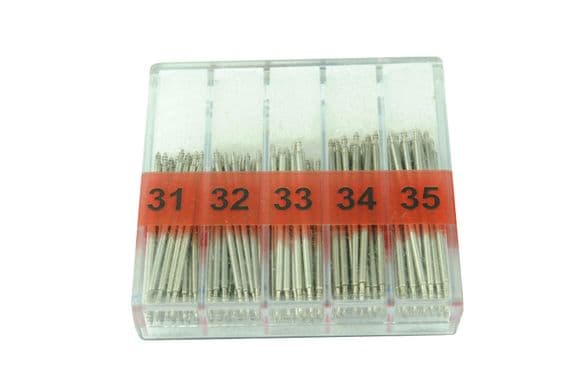 100 x EXTRA LARGE Spring Bars 31mm, 32mm, 33mm, 34mm, 35mm. Watch Making. J1250