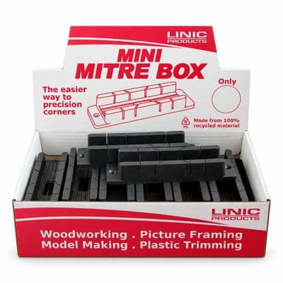 20 x Mini Mitre Box in Display Box.  Linic UK Made MB0510