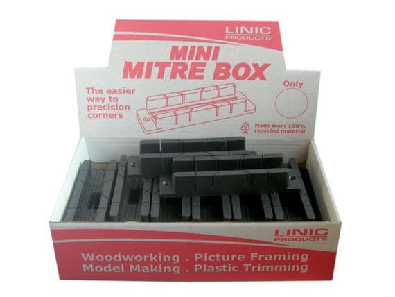 20 x Mini Mitre Box in Display Box.  Linic UK Made MB0510