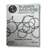 32-50mm x 100 Flat Gaskets 0 Rings Seal Rubber Washers for Watches. J1513