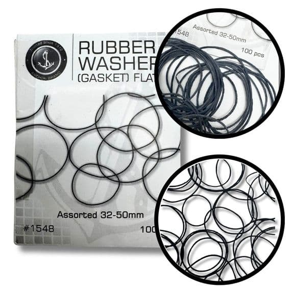 32-50mm x 100 Flat Gaskets 0 Rings Seal Rubber Washers for Watches. J1513