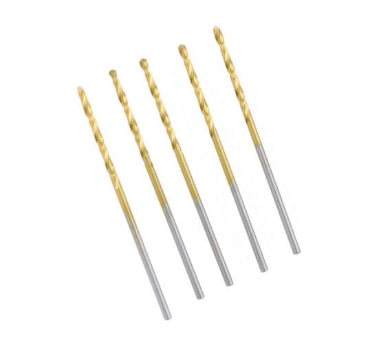 5 x Titanium Coated H.S.S. Drill Bits METRIC