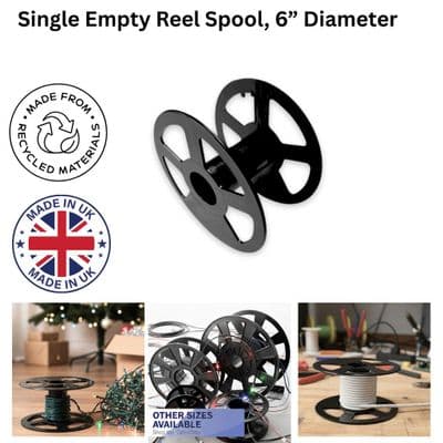 6” Diameter Empty Reel Spool for Cable/Xmas Lights/LED Lights, Rope, Wire, etc. PL100